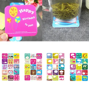 

Illustration Cup Mats Table Accessories Kitchen Tools 1pcs cartoon coaster Style Cute