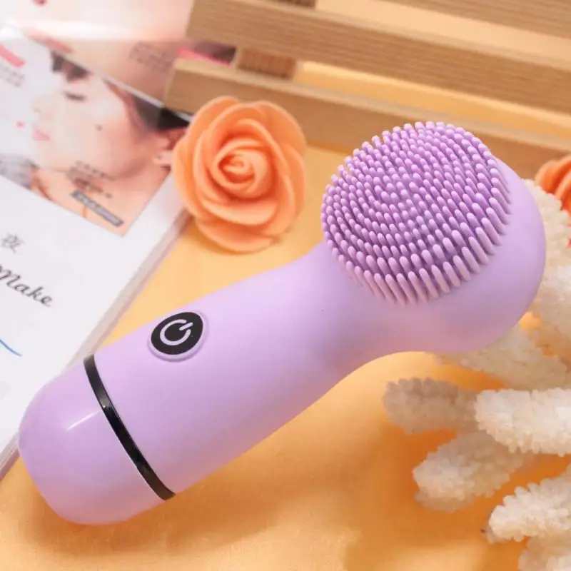Electric Silicone Facial Brush Cleansing Instrument Ultrasonic Beauty