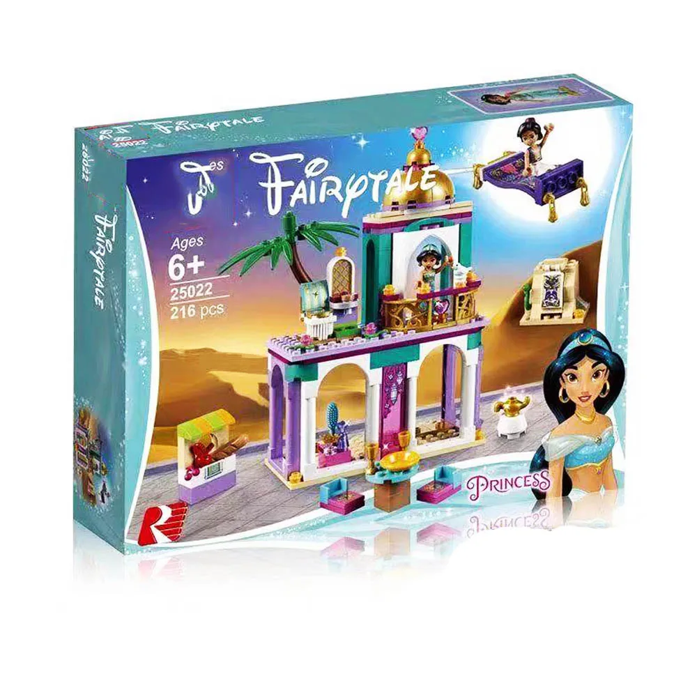 

2019 New 25022 Aladdin and Jasmine's Palace Adventures Compatible with Legoing DisneyING 41161 Building Blocks Bricks Toys Gifts