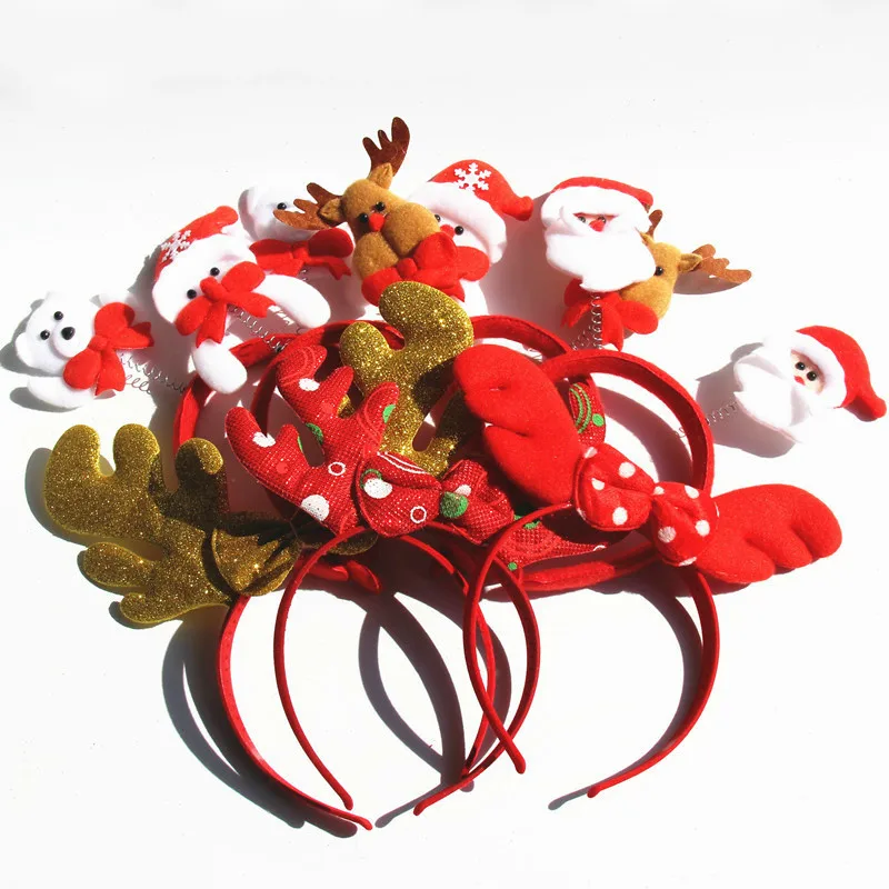 Ноэль Рождественский подарок украшение Санта Клаус голова пряжка обрувечерние ч для вечеринок игрушки ткань