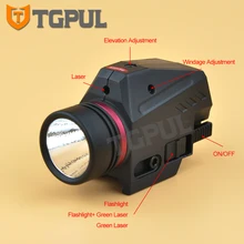 TGPUL Тактический красный лазерный фонарик комбинированный белый светильник 200 люмен вспышка светильник Пикатинни Крепление для охотничьих Пистолетов Glock