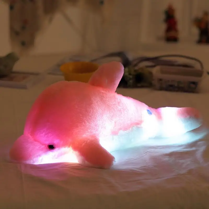 Светящиеся Мягкие плюшевые игрушки животных куклы музыкальная плюшевая игрушка Дельфин подушка