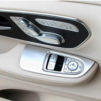 

SHCHCG ABS Matte Window Lift Switch Armrest Cover Trim For Left-handed Driving For Mercedes-Benz V-Class V260 Vito 2016-2018