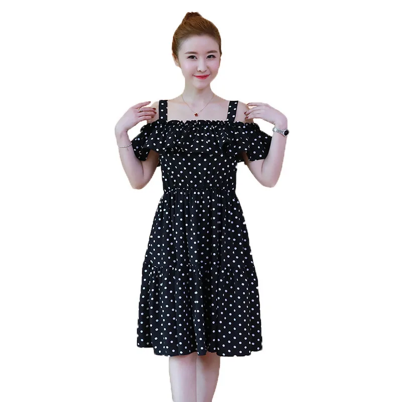 

Maternity dresses women breastfeeding pregnant Dress elegant Summer New Pattern Lactation Chiffon One Shoulder Go Out Nurse