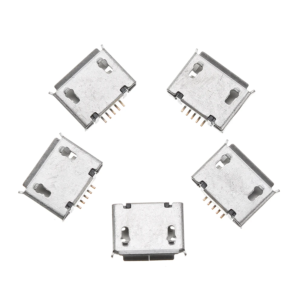 5 шт. Micro USB Type AB гнездо 180 DIP 5Pin разъем для пайки SMT|Корпуса и детали| |