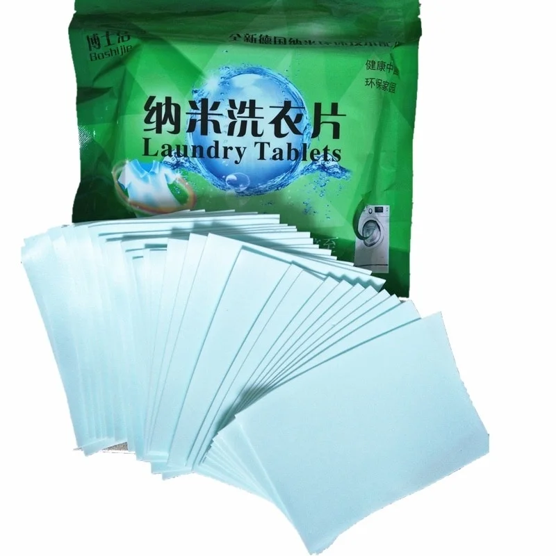 

30pcs/bag Laundry Products New Nano Formula Laundry Detergent Sheet Super Concentrated Washing Powder for Daily Laundry Cleaning