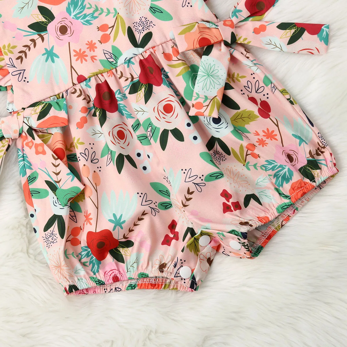 2019 طفلة الصيف الملابس زهرة كشكش القوس رومبير بذلة ملابس Sunsuit للطفل ملابس طفل الأطفال حديثي الولادة الرضع