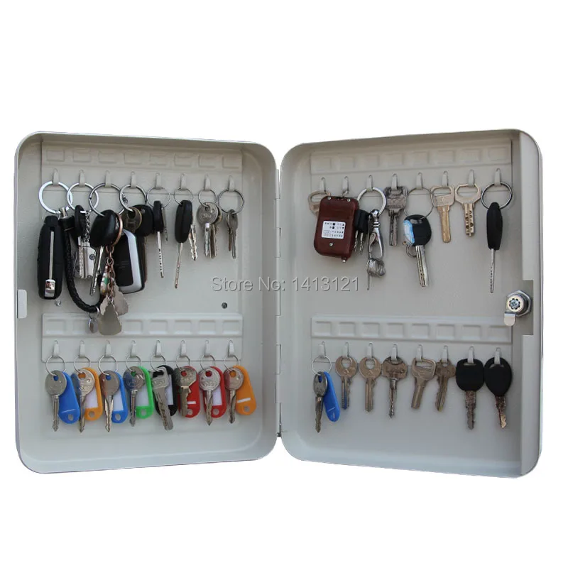

metal key box tool case Storage Bins key management box key cabinet with 32 key card Office Hotel facility Property storage item