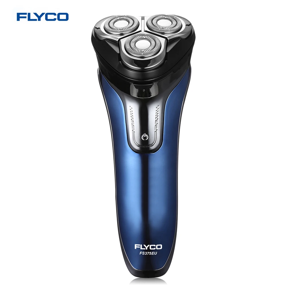 

Flyco FS375 Intelligent Electric shaver for men anti-clip system 3 independent floating heads Entire body washable Razor EU plug