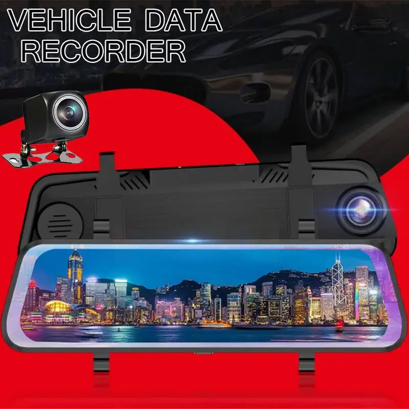 

2019 New 10 Inch Car Rearview Mirror DVR Camera Dual Lens Full HD 1280P Video Registrator Recorder Dash Cam Auto Dual Lens