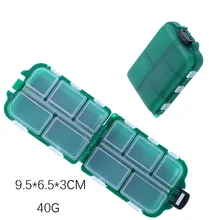 10 отделения для хранения, коробка, пластиковая рыболовная приманка, блесна, приманки, снасти, коробка, чехол, Аксессуары для рыбалки