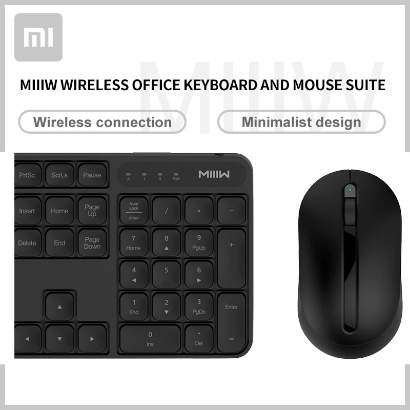 Оригинальная Беспроводная Офисная Клавиатура Xiaomi Miiiw RF 2 4G 1000 точек/дюйм