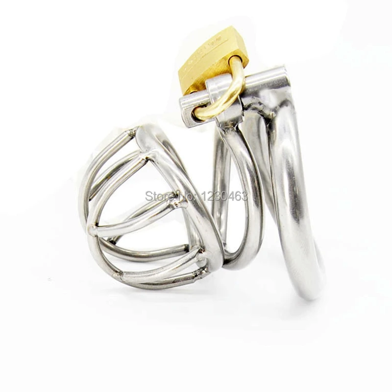 Male Chastity Device Stainless Steel Metal Lock Cock Ring Cage with for Men Penis Restraint Bondage Adult Sex Products | Красота и