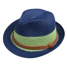 Детская, женская, мужская пляжная соломенная шляпа, Панама, летняя, пеньковая веревка, Повседневная Солнцезащитная шляпа, козырек, ZJ55