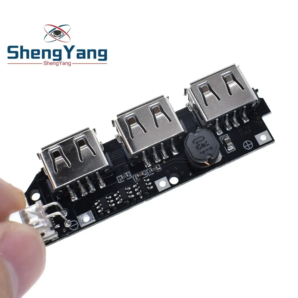 ShengYang 5V 2.1A 3 USB Power Bank зарядное устройство печатная плата модуля повышающее