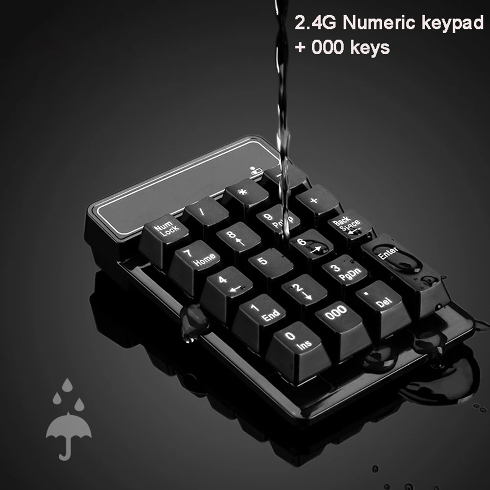 2 4 ГГц Водонепроницаемая беспроводная USB цифровая клавиатура с цифрами usb
