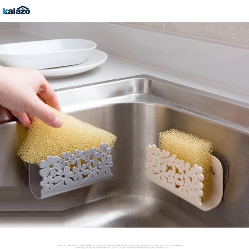Подставка для сушки губки на раковину кухни или ванной, держатель для тряпки, губки или мыла на присосках