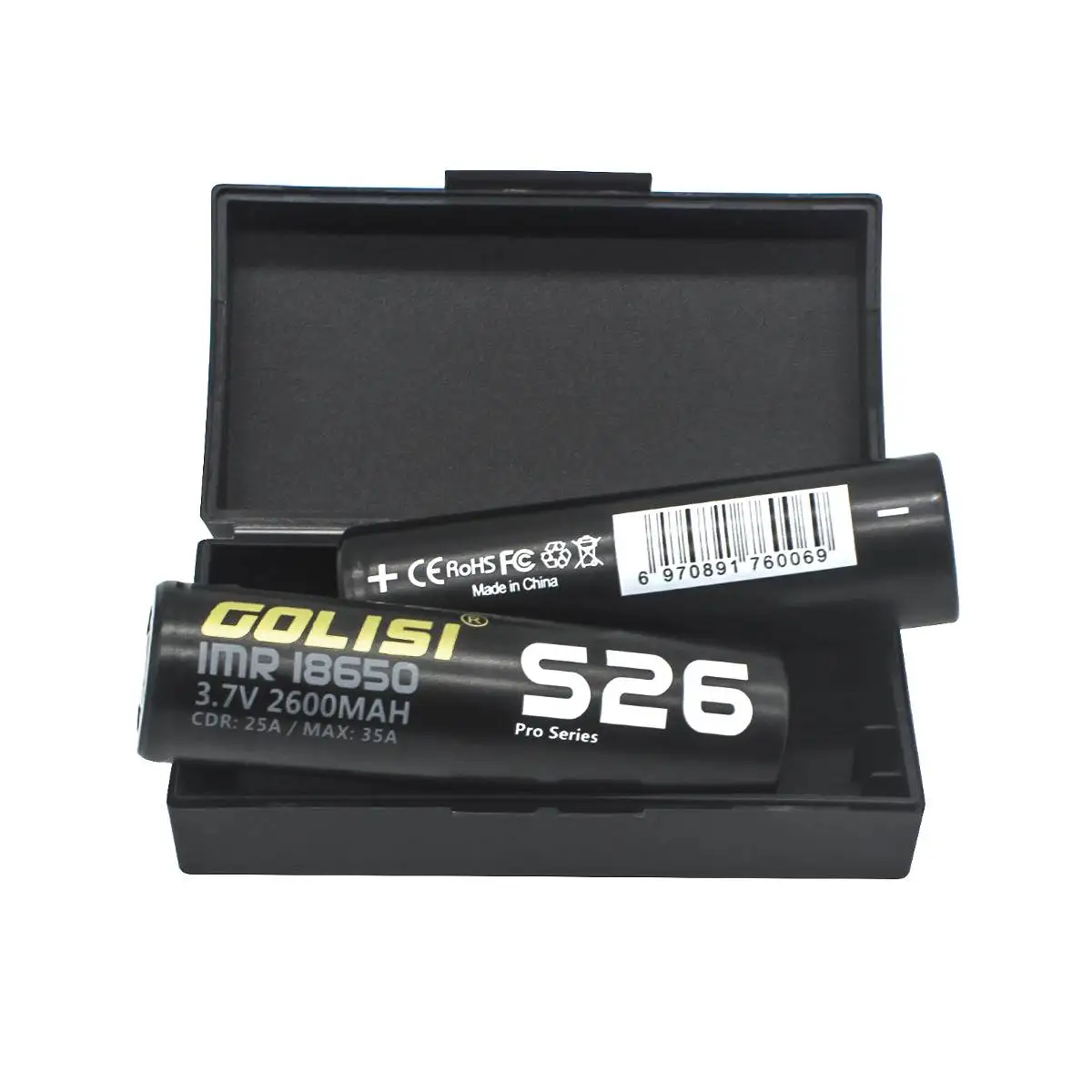 2 шт GOLISI S26 2600mAh 18650 E-CIG литий-ионная аккумуляторная батарея 25A CDR MAX 35A мощный IMR чехол