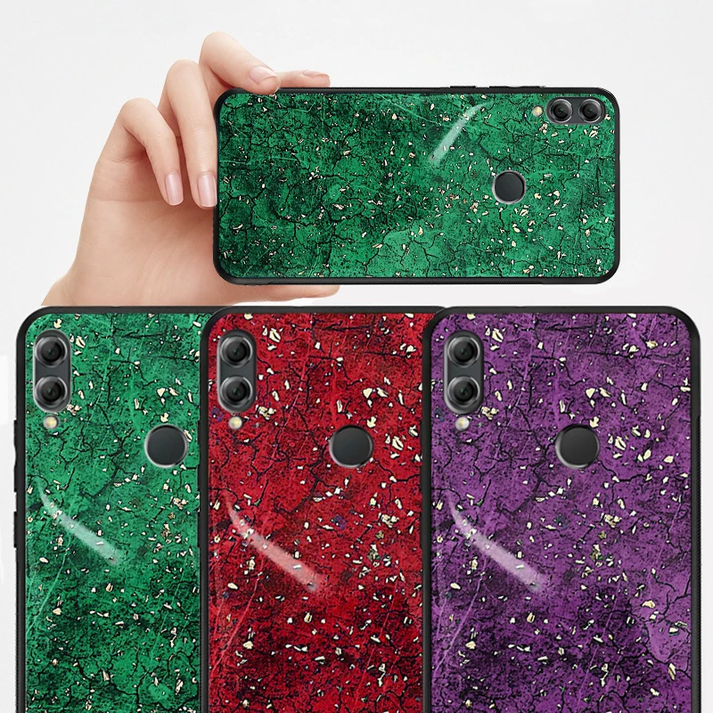 

8x case Gold foil phone case For Huawei honor 8c 8x max 9 9lite 10 lite lit light Silicone Soft Cover honor8c honer cases coque