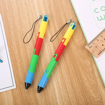 

2 Pieces Lytwtw's Creative Foldable Cute Pen Plastic Ballpoint Pen Kawaii Stationery Korean Material School Office Supplies