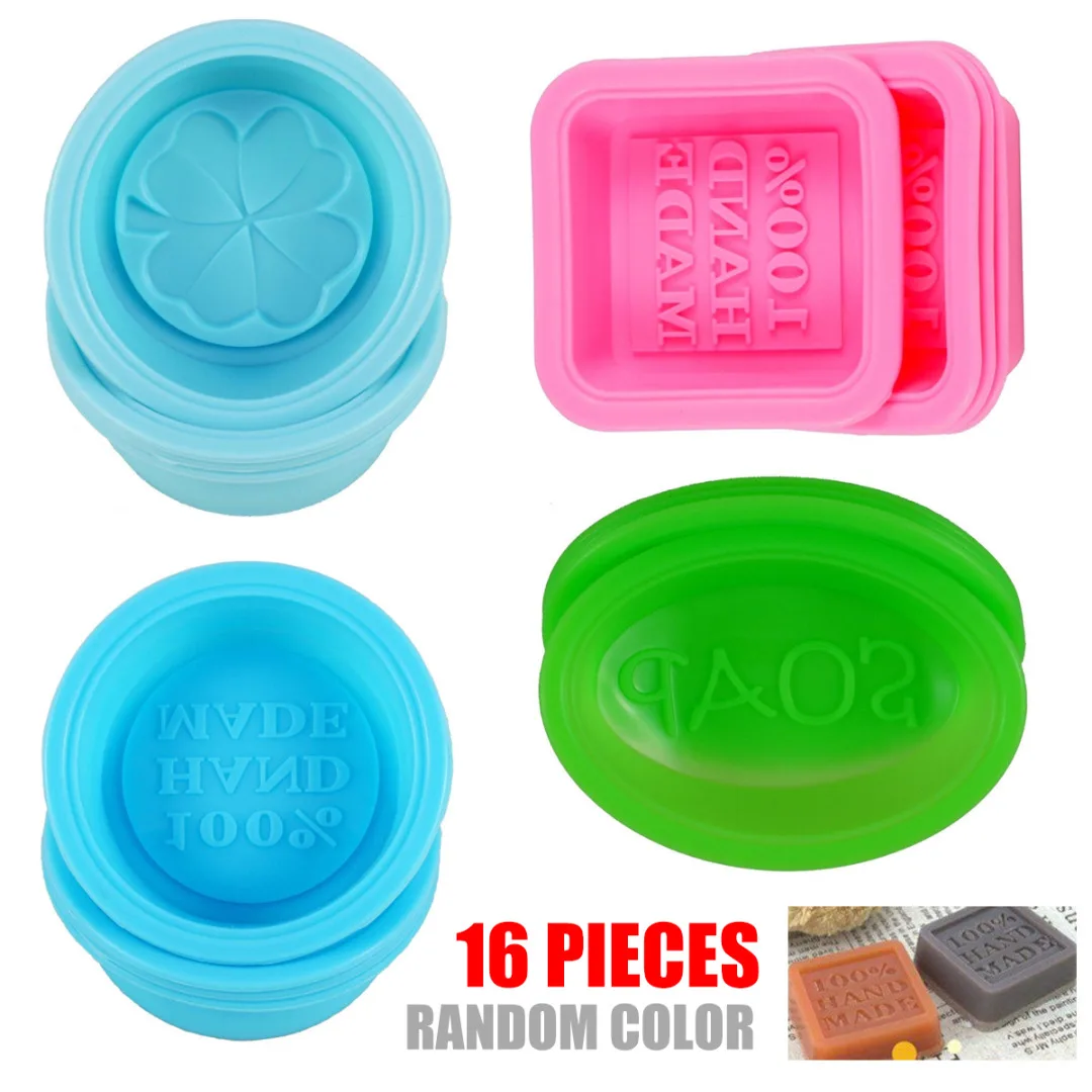 16pcs Square Oval Round Silicone Molds Handmade Soap Mold Chocolates Cake Mold Letter Leaf Shape Handmade Tools 16pcs Square Oval Round Silicone Molds Handmade Soap Mold Chocolates Cake Mold Letter Leaf Shape Handmade Tools