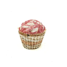 Элегантные женские аксессуары красивые с алмазами Роскошные клатчи разноцветный капкейк хрустальные кошельки Свадебные вечерние кошельки