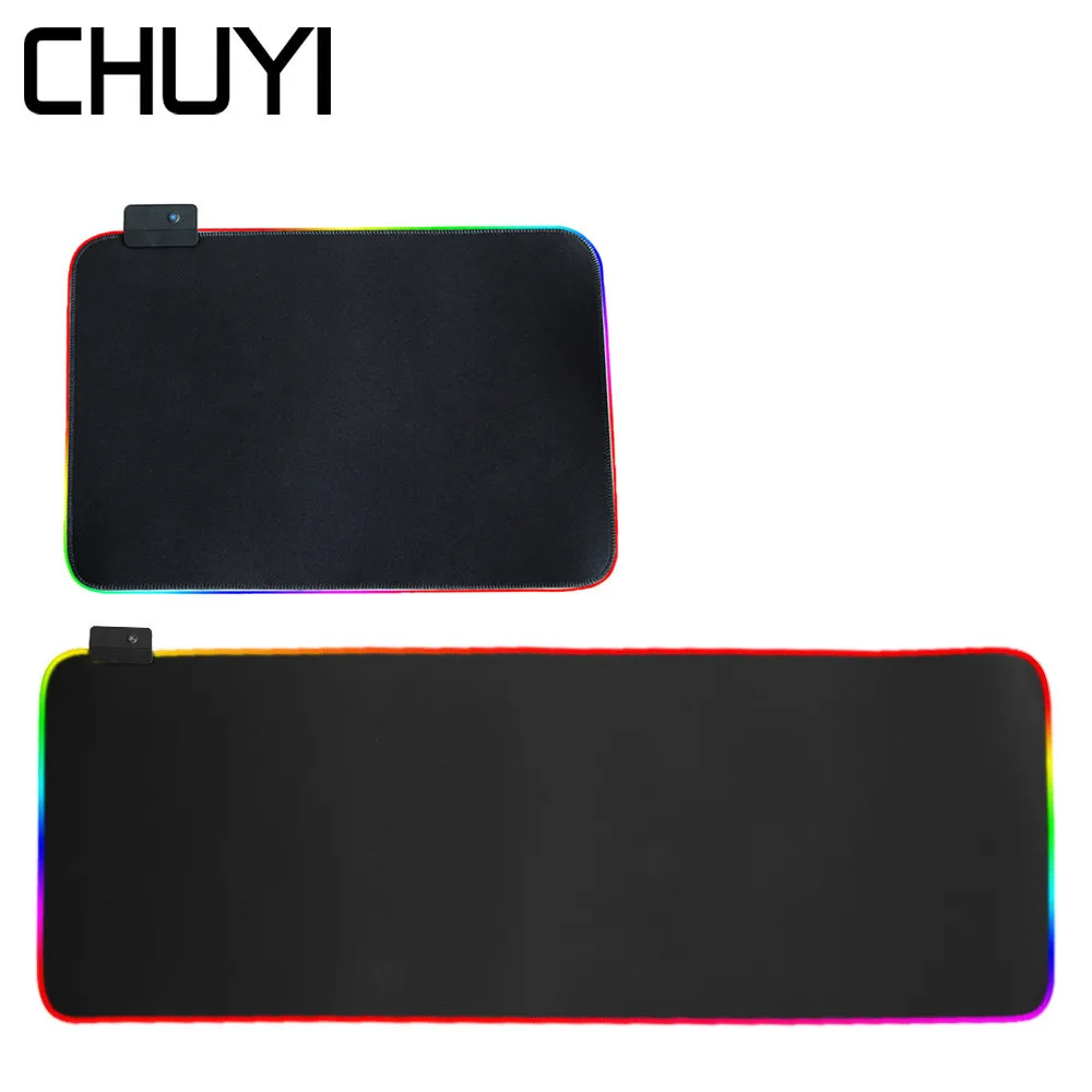 

CHUYI Large Size Gaming Mouse Pad RGB Glowing LED Extended Illuminated Keyboard Mat Cool Waterproof Mousepad For PC Computer