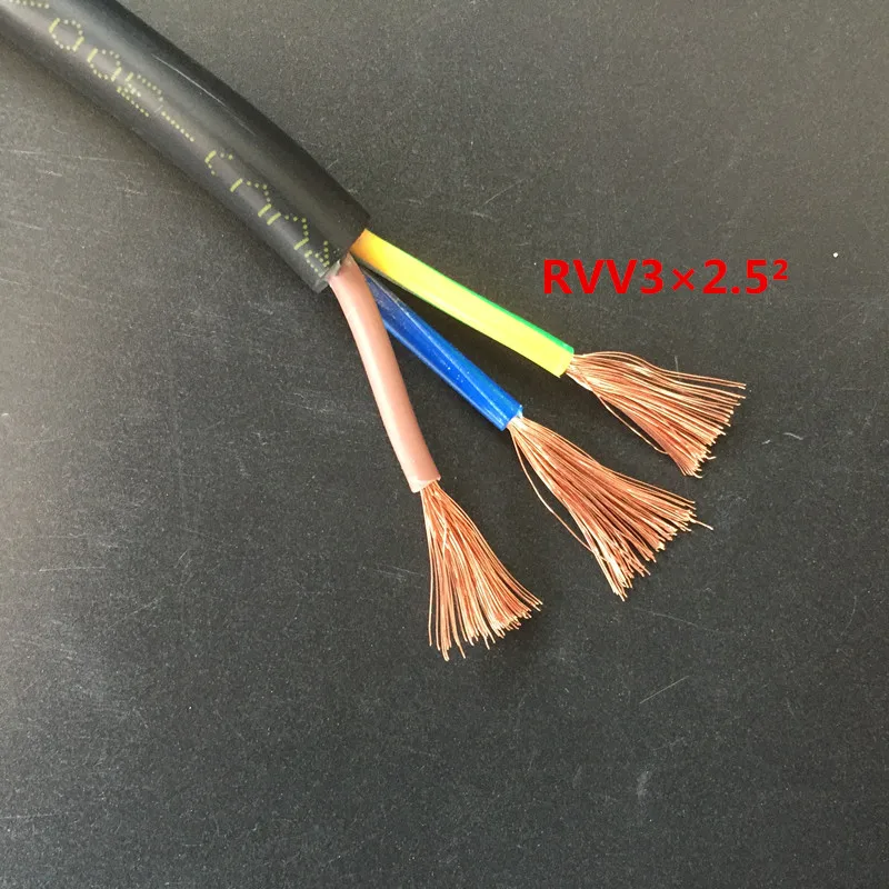 100 м 4C 2C 5C 3C 18AWG 17AWG 15AWG 13AWG 11AWG 9AWG Медь кабель провод электрический кабель ПВХ мягкий провод в оболочке провод питания