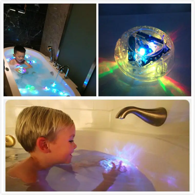 1Pcs Party in the Tub Bath Time Baby Kids Shower Fun Color Changing LED Light Toys Bathroom Accessories