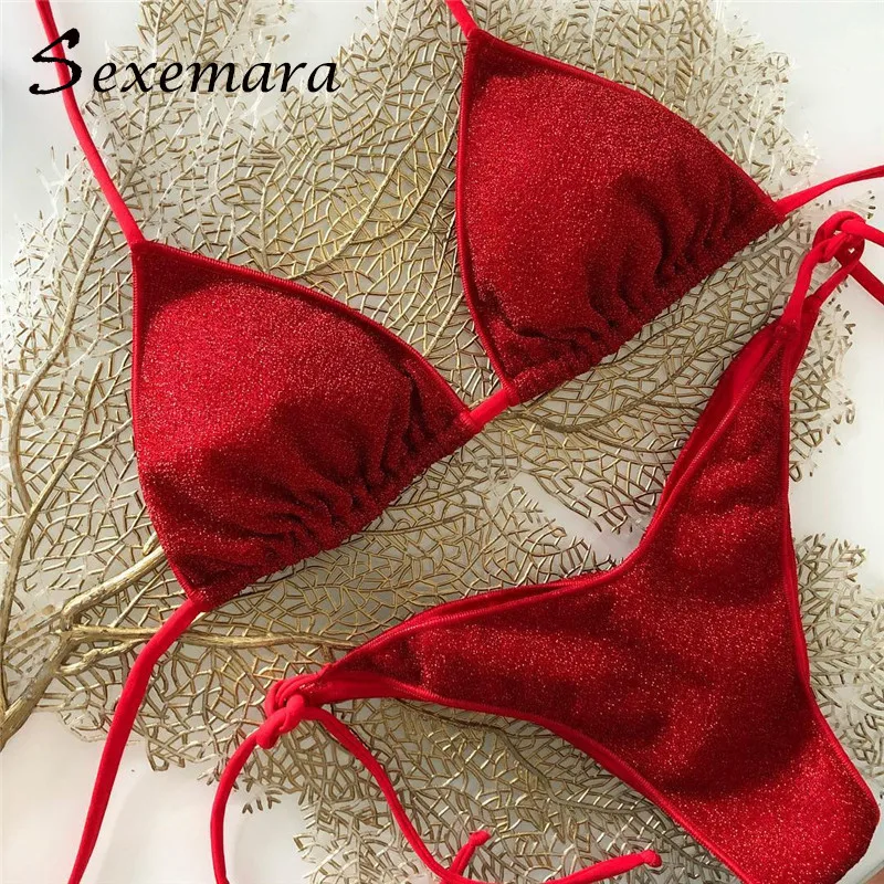 red sequin swimsuit