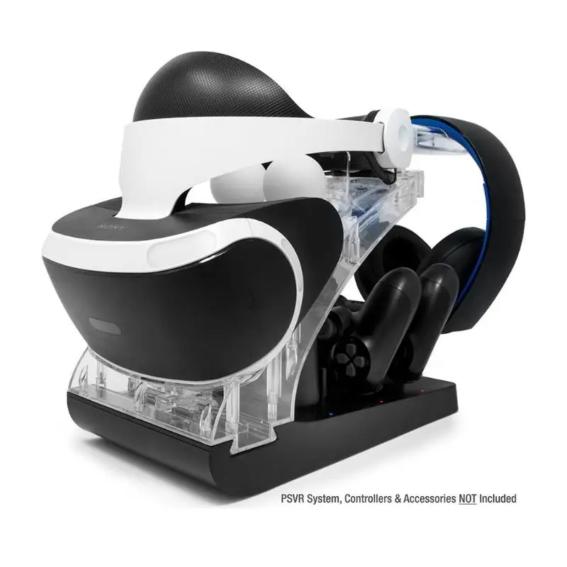 

Multi-function Showcase Charging Dock Station Display Stand Holder for PS VR PS4 PS Move Controller 4-in-1 charging station LED