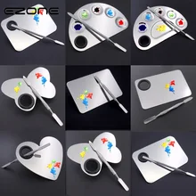 EZONE окрашенная нержавеющая сталь палитра для масляной краски ing акриловая Акварельная креативная бабочка Палетка для контуринга арт Рисование поставка