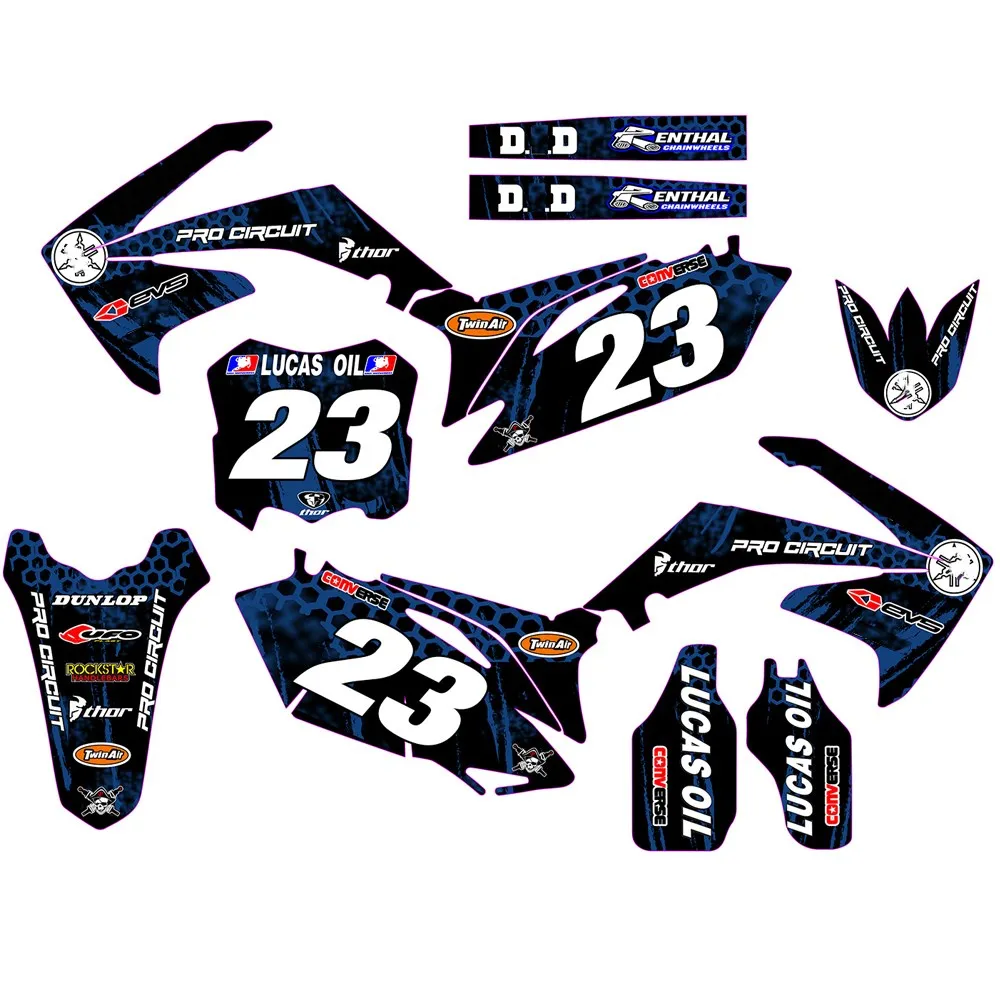 

For Honda CRF250R 10-13 Graphics & Backgrounds Matching Team Custom Number Decal Sticker CRF 250R 250 2010 2011 2012 2013