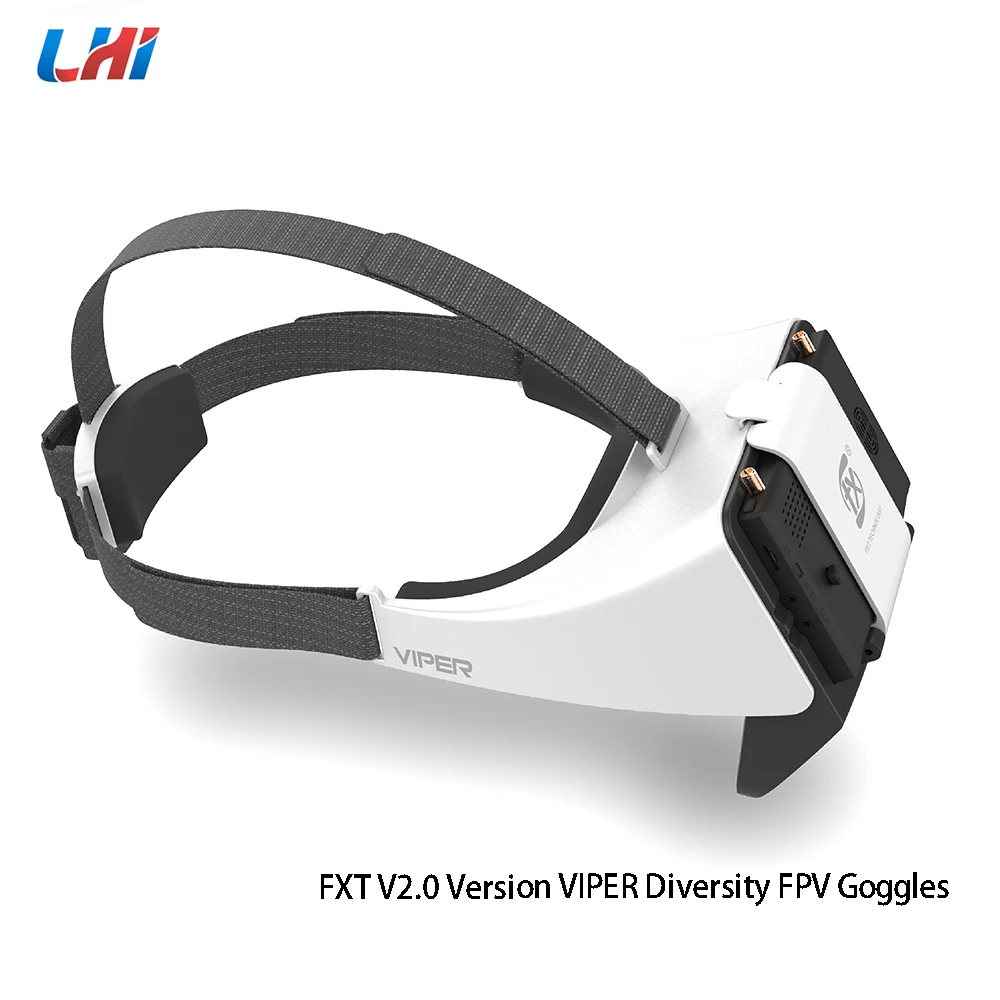 

LHI FXT VIPER V2.0 Version 5.8G Diversity HD FPV Goggles w/DVR Built-in Refractor for RC Drone Quadcopter Spare Part Accessories