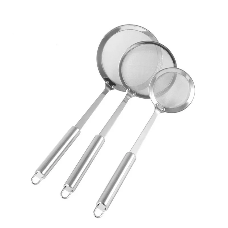 

10 Inch Ladle Colanders Strainers Skimmer Filter Nylon Spoon Soup Infuser Pool Mesh Oil Kitchen Rice Colander Strainer Spoon