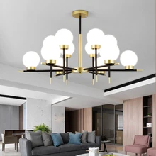 Nordic Led Pendant Lights Lighting Modern Pendant Lamp Living Room Bedroom Luxury Hanging Lamps Living Room Glass Ball Lampshade nordic pendant lights for home lighting modern hanging lamp acrylic lampshade led bulb living room bedroom pendant lamp 90 260v