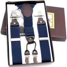 Новые мужские подтяжки модные подтяжки регулируемые 4 зажимные подтяжки мужские подтяжки подарок Жених/свадебная одежда аксессуары