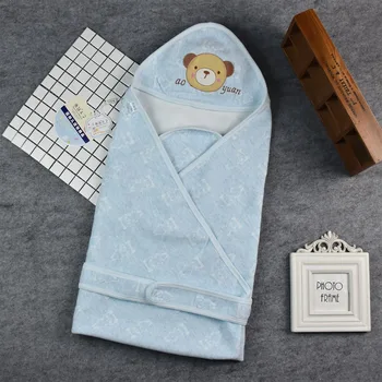

1PC 90*90cm Newborn Baby Blankets Cartoon Embroidered Rabbit Soft Cotton Bear Cover Sleep Bedding Swaddle Wrap Baby Toys Carpet