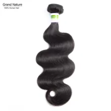 Grand Natural 10A Virgin Hair ткет бразильские волнистые человеческие волосы один пучок натуральный черный один Даритель может быть окрашен и отбелен