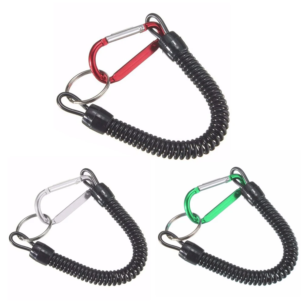 

Fishing Lanyards Boating Ropes With Camping Climbing Carabiner Secure Lock Fishing Tools Retention String Fishing Rope