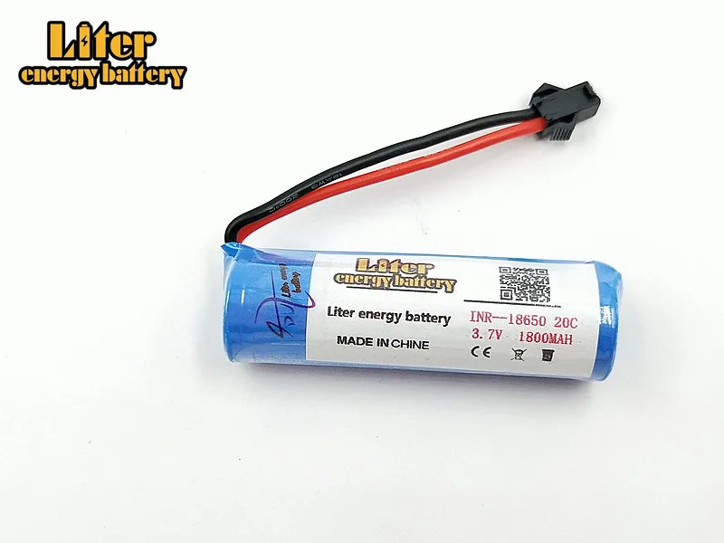 3.7V 1800mAh 15c remote control helicopter remote control aircraft 18650 cylindrical lithium Lipo battery SM plug