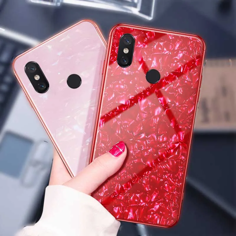 

Redmi 6 Pro 6A 5 Plus S2 Case Glass Silicone Frame Hard Cover For Xiaomi Mi8 Mi 8 explore Mi6 5X A1 6X A2 Mix 2 2S Note 5 5pro