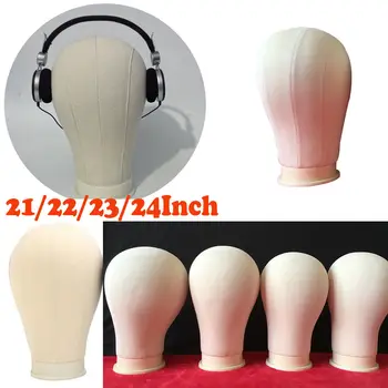 

Manikin Mannequin Cork Head Canvas Block Wig Jewelry Earphone Show Display Toupee Making Display Holder
