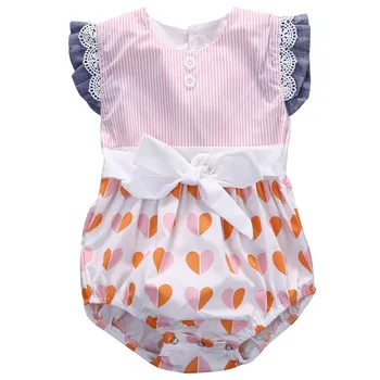 

2019 Summer Newborn Infant Baby Girl Lace Jumpsuit Bodysuit Sunsuit Clothes Outfits New Hot Sale Cute O-Neck Cotton