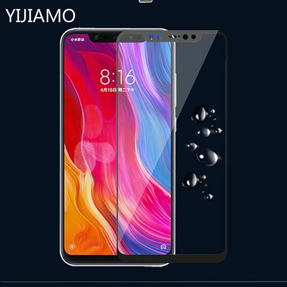 Защитное стекло для Xiaomi Mi8 закаленное se 3D изогнутое твердость 9H|Защитные стёкла и