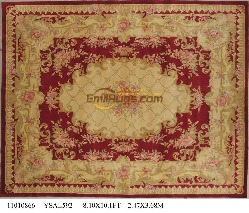 Топ Мода Tapete Подробнее о 8,1 'X 10,1' ручной Узелок толстый плюшевый французский коврик «савонри» ковер сделан на заказ ysal592gc88savyg2