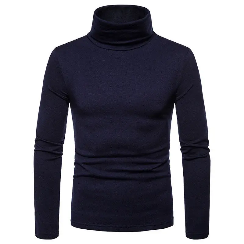 

2019 New Spring Winter Men'S Sweater Men'S Turtleneck Solid Color Casual Sweater Men's Slim Fit Brand Knitted Pullovers