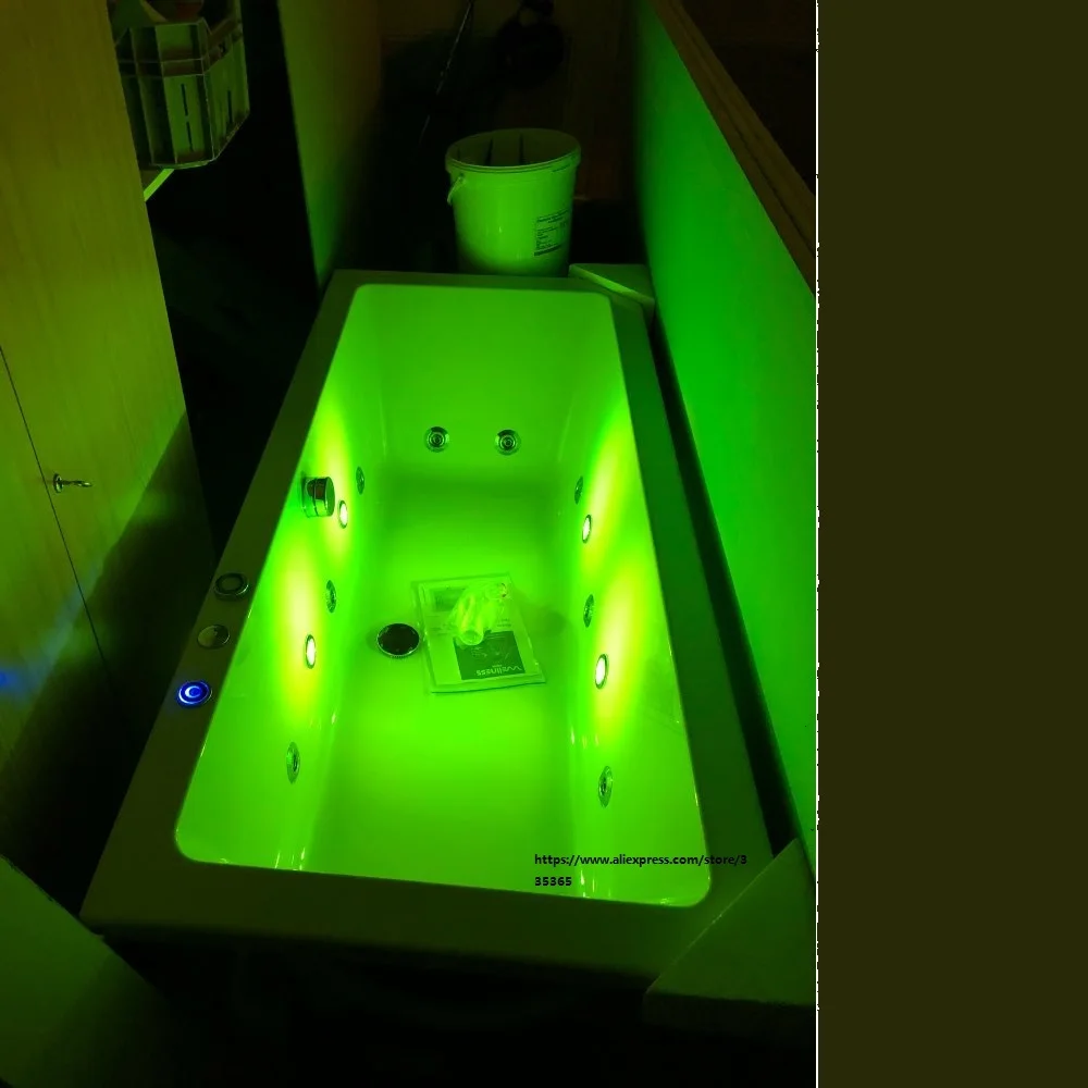 1 Вт Водонепроницаемый 4 провода в кабеле RGB светодиодный подводный освещение для