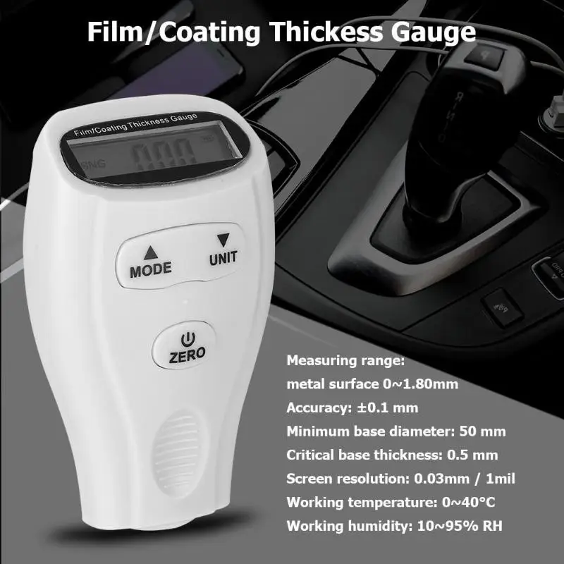 Coating Painting Thickness Gauge Tester Ultrasonic Film Mini Car Paint