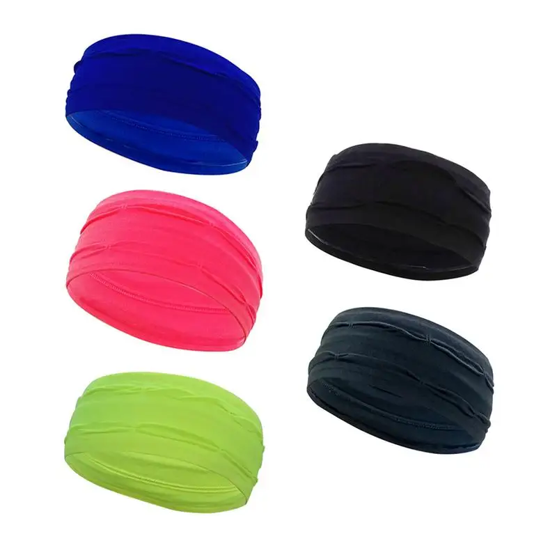

Professional Running Sweatband Headband Performance Stretch Elastic Head Hoop Moisture Fabric Wicking Men & Women Sports
